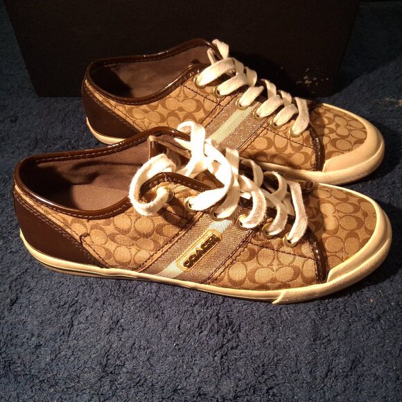 Coach Frances Signature Canvas Low-Top Sneakers Size 8B with Original Box - Picture 5 of 16